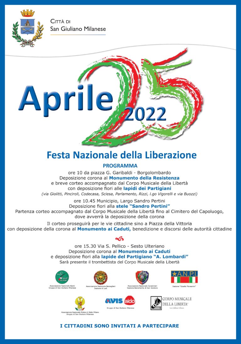 25 aprile 2022 San Giuliano Milanese