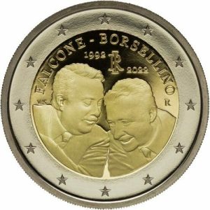 2 euro commemorativo 2022 Falcone Borsellino
