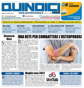 Quindici News Numero 9 del 10 maggio 2022 Prima Pagina