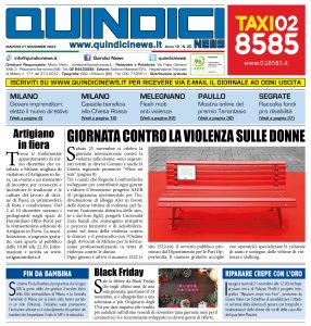 Quindici News Numero 20 del 21 novembre 2023 Prima pagina