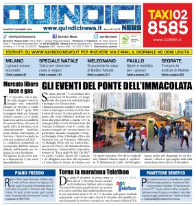 Quindici News Numero 21 del 5 dicembre 2023 Prima pagina